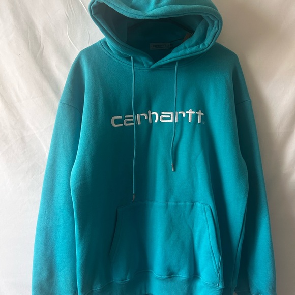 Carhartt Aqua Blue Women's Hoodie - Picture 2 of 12